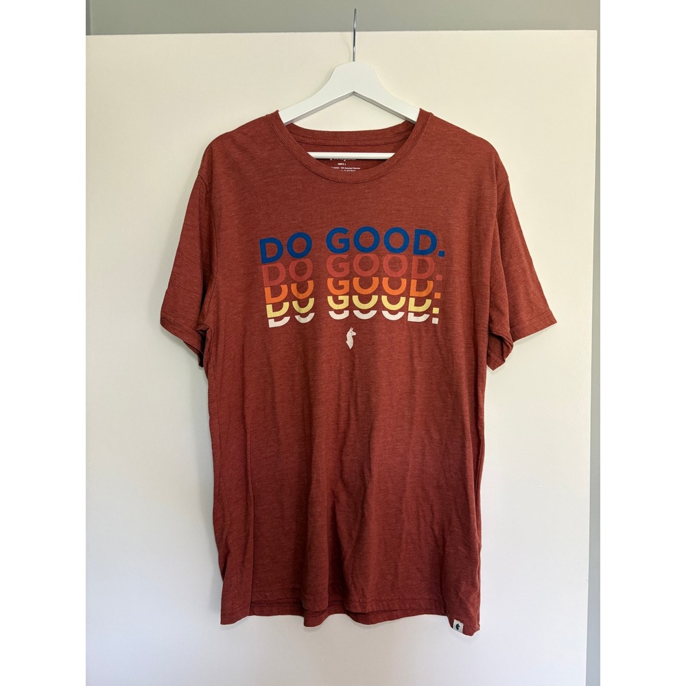 Cotopaxi Do Good Graphic T-Shirt L Rust Orange Organic Cotton Blend Tee